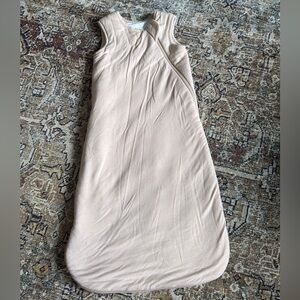Sleeveless Infant Sleep Sack Dress in Light Beige
